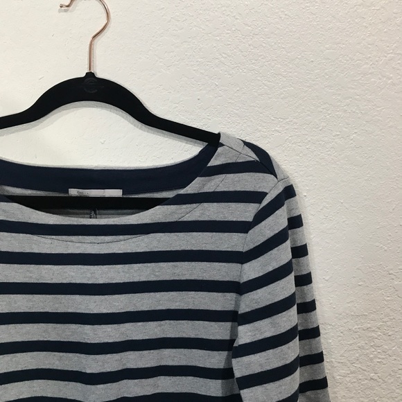 SOLD✨Gap Striped 3/4 sleeve Dress -navy blue, gray - Picture 5 of 5